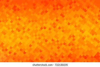 Light Orange vector curved template. Shining illustration, which consist of curved lines. The textured pattern can be used for background.