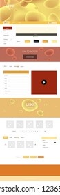 Light Orange vector design ui kit with curved circles. Elegant bright illustration with gradient  in memphis style. This template you can use for websites.