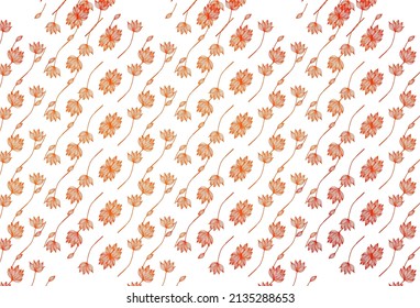 Light Orange vector doodle backdrop. Colorful abstract illustration with leaves in doodle style. Pattern for heads of websites and designs.