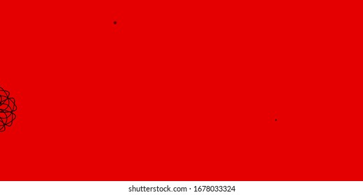 Light Orange vector doodle background with flowers. Illustration with abstract colorful flowers with gradient. Colorful pattern for spring parties.