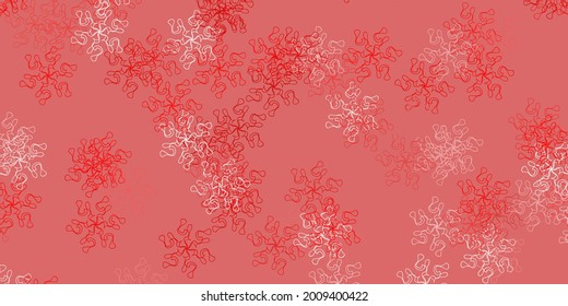 Light orange vector doodle background with flowers. Abstract illustration with flowers in Origami style. Smart design for wrapping, wallpapers.
