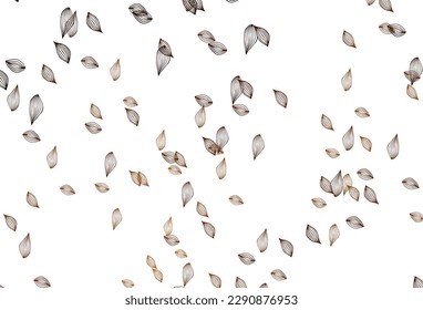 Light Orange vector doodle background. Brand new colorful illustration in modern style with leaves. A new texture for your design.