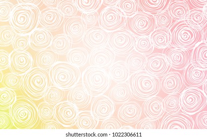 Light Orange vector doodle blurred background. Roses on elegant natural pattern with gradient. The elegant pattern can be used as a part of a brand book.