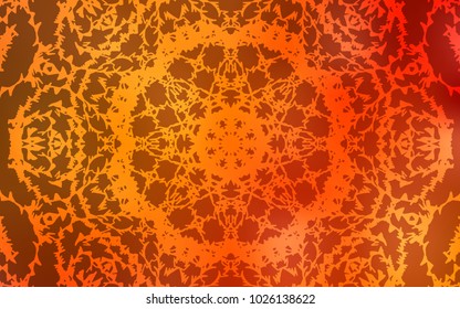 Light Orange vector doodle blurred background. A vague abstract illustration with doodles drawn by child in Indian style. Brand-new style for your business design.