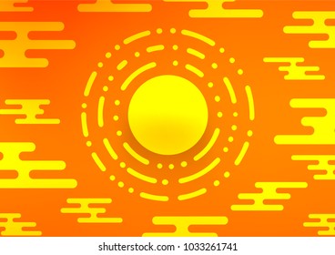 Light Orange vector doodle blurred pattern. Colorful illustration in abstract style with doodles and Zen tangles. The best blurred design for your business.