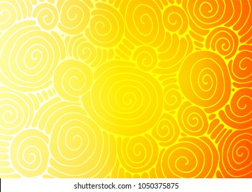 Light Orange vector doodle blurred template. Colorful abstract illustration with lines in Asian style. The best blurred design for your business.