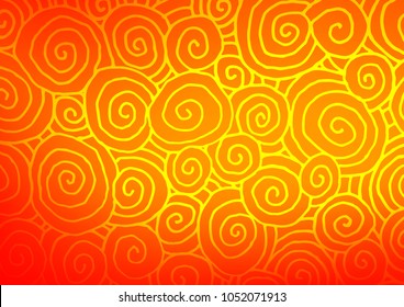 Light Orange vector doodle blurred background. Shining colored illustration with doodles in Zen tangle style. The template can be used as a background for cell phones.