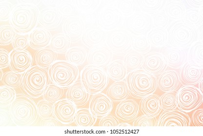 Light Orange vector doodle blurred background. Brand-new colored illustration in blurry style with roses. A new texture for your design.