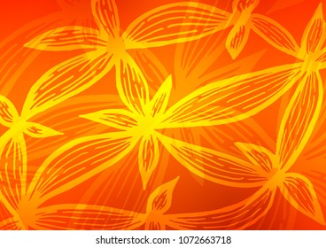 Light Orange vector doodle blurred texture. Brand-new colored illustration in blurry style with doodles. The pattern can be used for wallpapers and coloring books.
