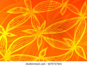 Light Orange vector doodle blurred template. Modern geometrical abstract illustration with doodles. A completely new design for your business.