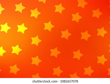 Light Orange vector doodle blurred texture. Decorative shining illustration with doodles on abstract template. Brand-new design for your business.