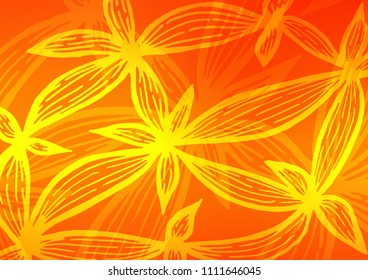 Light Orange vector doodle blurred background. Colorful illustration in abstract style with doodles and Zen tangles. The template can be used as a background for cell phones.