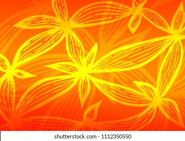 Light Orange vector doodle blurred pattern. Doodles on blurred abstract background with gradient. A completely new template for your business design.