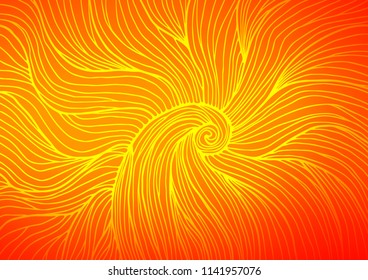 Light Orange vector doodle blurred template. Glitter abstract illustration with doodles and Zen tangles. A completely new template for your business design.