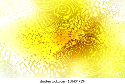 Light Orange vector doodle blurred pattern. Shining colored illustration with flowers in doodle style. The completely new template can be used for your brand book.