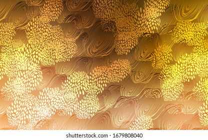 Light Orange vector doodle blurred background. Colorful illustration in doodle style with flowers. A new texture for your design.