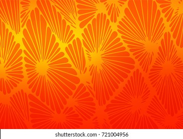 Light Orange vector doodle blurred texture. Modern geometrical abstract illustration with doodles. The pattern can be used for coloring books and pages for kids.