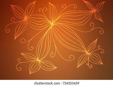 Light Orange vector doodle blurred background. An elegant bright illustration with lines in Natural style. A completely new template for your business design.