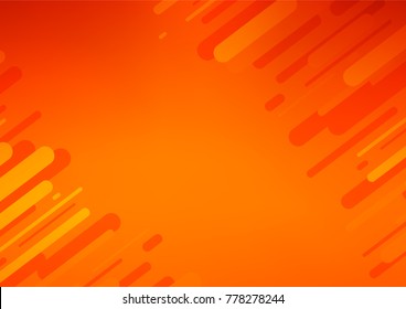 Light Orange vector doodle blurred pattern. Colorful abstract illustration with lines in Asian style. The completely new template can be used for your brand book.