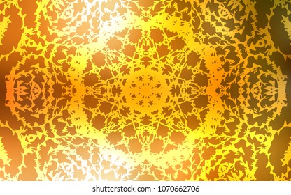Light Orange vector doodle bright template. Colorful abstract illustration with lines drawn by child in Asian style. The completely new template can be used for your brand book.