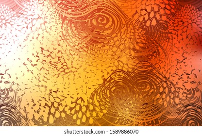 Light Orange vector doodle bright template. Colorful abstract illustration with flowers in doodle style. The doodle design can be used for your web site.