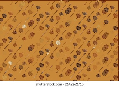Light Orange vector doodle cover. Decorative illustration with abstract colorful leaves. Completely new design for your business.