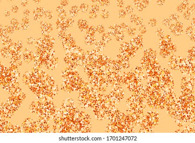 Light Orange vector doodle layout with leaves. Brand new colored illustration in blurry style with leaves. Hand painted design for web, leaflets.