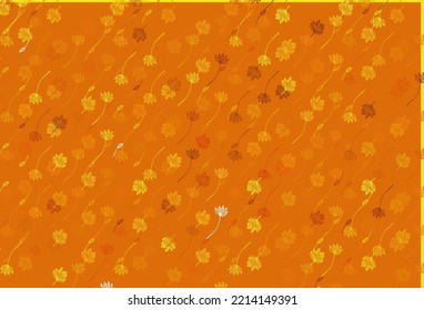 Light Orange vector doodle layout. Shining colorful illustration with leaves in doodle style. The best blurred design for your business.
