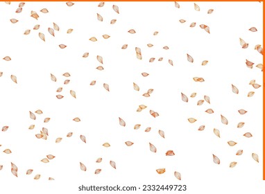 Light Orange vector doodle layout. A vague abstract illustration with leaves in doodles style. Pattern for brand book.