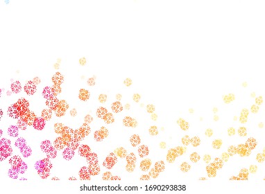 Light Orange vector doodle template with leaves. An elegant bright illustration with leaves in Natural style. Brand new style for your business design.