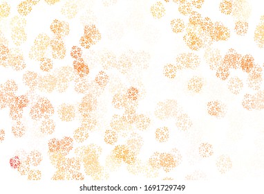 Light Orange vector doodle template with leaves. Colorful illustration in doodle style with leaves. Hand painted design for web, leaflets.