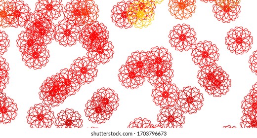 Planta de doodle vectorial claro con flores. Flores coloridas de estilo natural sobre un fondo sencillo. Diseño elegante para envolturas, tapices.