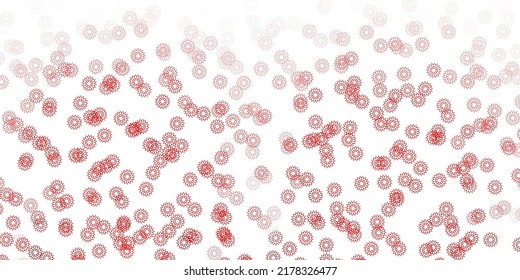 Light orange vector doodle template with flowers. Colorful flowers in natural style on simple background. Best design for your business.