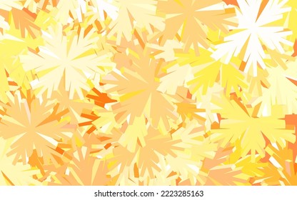 Light Orange vector elegant pattern with trees, branches. Colorful illustration in doodle style with flowers. Pattern for wallpapers, coloring books.