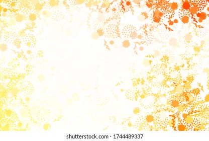 Light Orange vector elegant template with flowers, roses. Modern abstract illustration with flowers. Brand new design for your business.