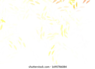 Light Orange vector elegant wallpaper with leaves. An elegant bright illustration with leaves in Natural style. New design for your business.