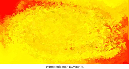 Light orange vector geometric polygonal design. Mosaic colorful illustration with triangle concept. Your design for applications.