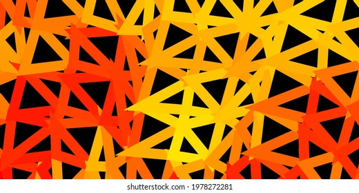 Light orange vector geometric polygonal layout. Abstract illustration with elegant gradient triangles. Multipurpose app design.