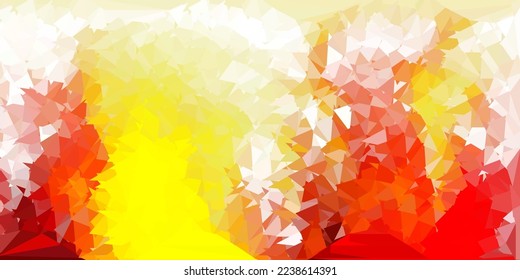 Light orange vector geometric polygonal design. Decorative colorful illustration with abstract triangles. Sample for your designs.