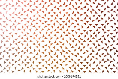 Light Orange vector geometric simple minimalistic background, which consist of triangles on white background. Triangular pattern with gradient for your business design. 