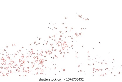 Light Orange vector geometric simple minimalistic background, which consist of triangles on white background. Triangular pattern with gradient for your business design. 