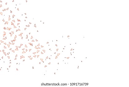 Light Orange vector geometric simple minimalistic background, which consist of triangles on white background. Triangular pattern with gradient for your business design. 