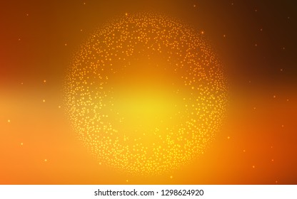 Light Orange vector glossy abstract background. Glitter abstract illustration with gradient design. New style for your business design.