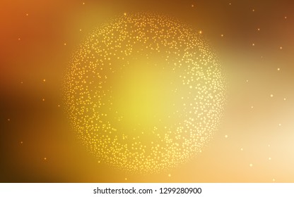 Light Orange vector glossy abstract backdrop. Creative illustration in halftone style with gradient. Blurred design for your web site.