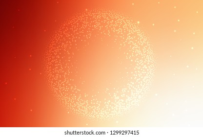 Light Orange vector glossy abstract backdrop. Glitter abstract illustration with gradient design. The best blurred design for your business.