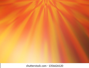 Light Orange vector glossy abstract template. Colorful illustration in blurry style with gradient. Brand new style for your business design.