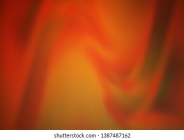 Light Orange vector glossy abstract template. Glitter abstract illustration with an elegant design. The blurred design can be used for your web site.