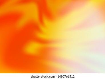 Light Orange vector glossy abstract template. A completely new color illustration in a bokeh style. A new texture for your design.
