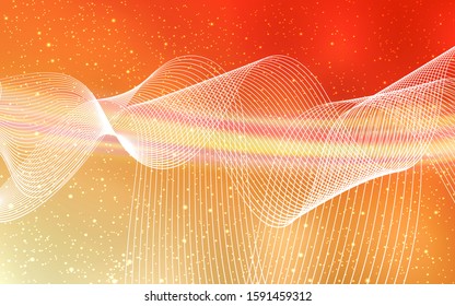 Light Orange vector glossy abstract background. An elegant bright illustration with gradient. New way of your design.