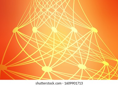 Light Orange vector glossy abstract background. Abstract colorful illustration with gradient. New way of your design.